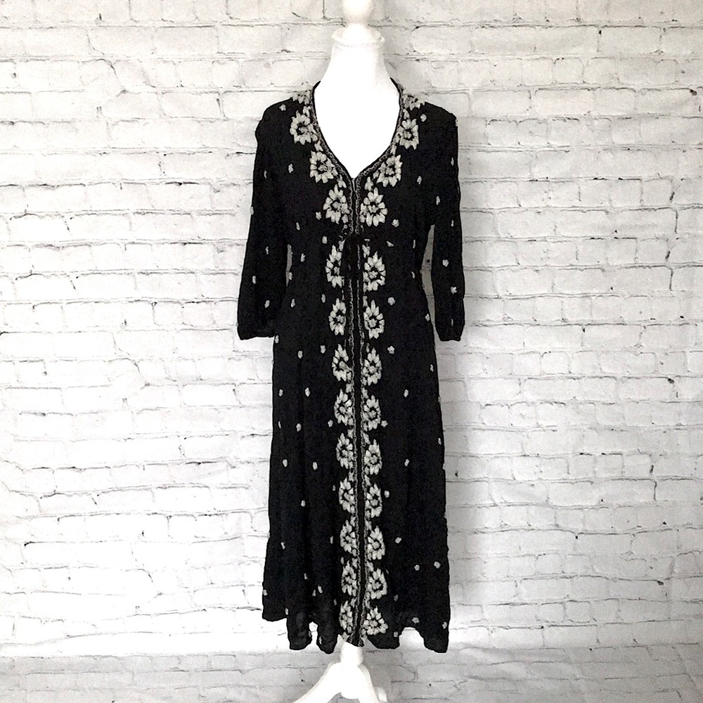 Free People Embroidered Fable Midi Dress B…